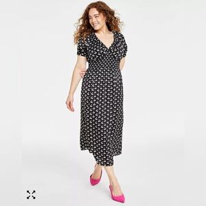 On 34th Cherry Print Midi Dress